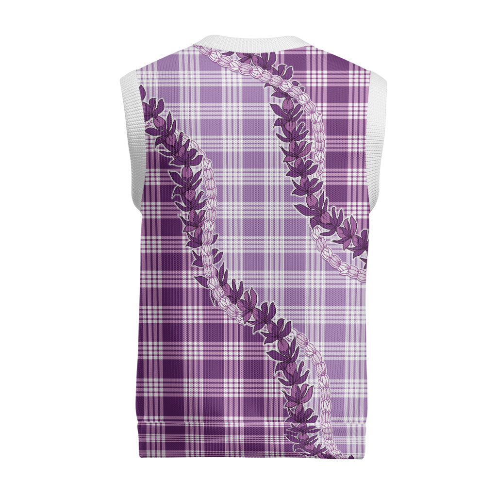 Violet Hawaii Palaka Christmas Knitted V-Neck Vest Hawaiian Pikake Lei LT05 - Polynesian Pride