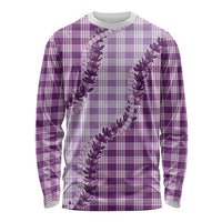 Violet Hawaii Palaka Long Sleeve Shirt Hawaiian Pikake Lei