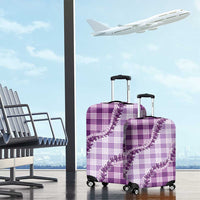 Violet Hawaii Palaka Luggage Cover Hawaiian Pikake Lei