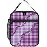 Violet Hawaii Palaka Lunch Bag Hawaiian Pikake Lei