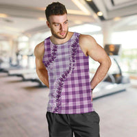 Violet Hawaii Palaka Men Tank Top Hawaiian Pikake Lei