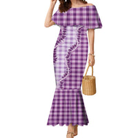 Violet Hawaii Palaka Mermaid Dress Hawaiian Pikake Lei