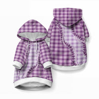 Violet Hawaii Palaka Pet Hoodie Hawaiian Pikake Lei LT05 Pullover Violet - Polynesian Pride