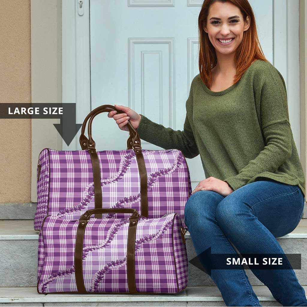 Violet Hawaii Palaka Travel Bag Hawaiian Pikake Lei