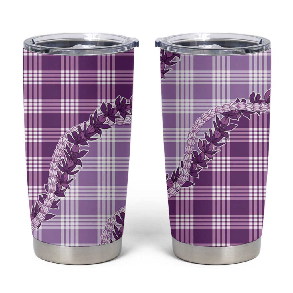 Violet Hawaii Palaka Tumbler Cup Hawaiian Pikake Lei