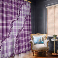 Violet Hawaii Palaka Window Curtain Hawaiian Pikake Lei