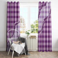 Violet Hawaii Palaka Window Curtain Hawaiian Pikake Lei
