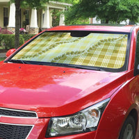 Yellow Hawaii Palaka Auto Sun Shade Hawaiian Pikake Lei
