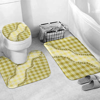 Yellow Hawaii Palaka Bathroom Set Hawaiian Pikake Lei