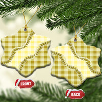 Yellow Hawaii Palaka Ceramic Ornament Hawaiian Pikake Lei LT05 Snow Flake Yellow - Polynesian Pride
