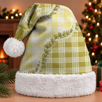 Yellow Hawaii Palaka Christmas Santa Hat Hawaiian Pikake Lei LT05 With Fur Yellow - Polynesian Pride