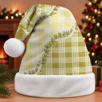 Yellow Hawaii Palaka Christmas Santa Hat Hawaiian Pikake Lei LT05 Without Fur Yellow - Polynesian Pride