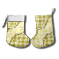 Yellow Hawaii Palaka Christmas Stocking Hawaiian Pikake Lei LT05 - Polynesian Pride