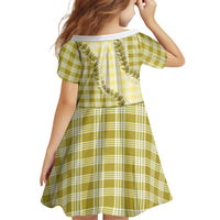 Yellow Hawaii Palaka Family Matching Off Shoulder Maxi Dress and Hawaiian Shirt Hawaiian Pikake Lei LT05 - Polynesian Pride