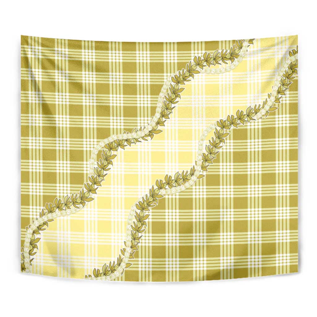 Yellow Hawaii Palaka Tapestry Hawaiian Pikake Lei