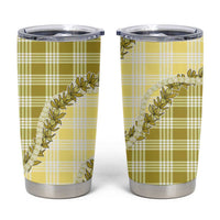 Yellow Hawaii Palaka Tumbler Cup Hawaiian Pikake Lei