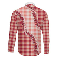 Red Hawaii Palaka Family Matching Long Sleeve Bodycon Dress and Hawaiian Shirt Hawaiian Pikake Lei LT05 - Polynesian Pride