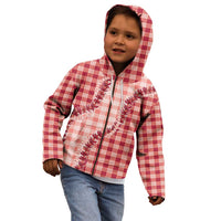Red Hawaii Palaka Kid Hoodie Hawaiian Pikake Lei