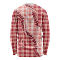 Red Hawaii Palaka Long Sleeve Shirt Hawaiian Pikake Lei