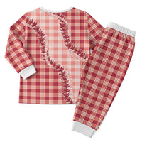 Red Hawaii Palaka Christmas Pajama Set Hawaiian Pikake Lei LT05 - Polynesian Pride
