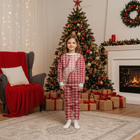 Red Hawaii Palaka Christmas Pajama Set Hawaiian Pikake Lei LT05 Kid Red - Polynesian Pride