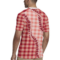 Red Hawaii Palaka Rugby Jersey Hawaiian Pikake Lei