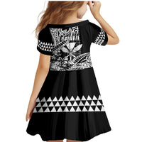 Hawaii Maui Upena Kiloi Family Matching Mermaid Dress and Hawaiian Shirt Kakau Tribal Pattern Black Version LT05 - Polynesian Pride