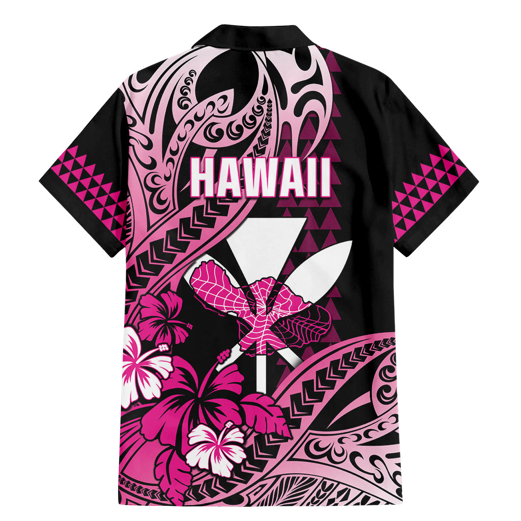 Hawaii Maui Upena Kiloi Family Matching Mermaid Dress and Hawaiian Shirt Kakau Tribal Pattern Pink Version LT05 - Polynesian Pride