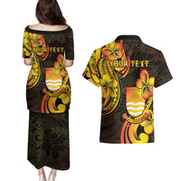 Personalised Kiribati Independence Day Couples Matching Puletasi and Hawaiian Shirt 46th Anniversary LT05 - Polynesian Pride