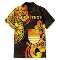 Personalised Kiribati Independence Day Family Matching Short Sleeve Bodycon Dress and Hawaiian Shirt 46th Anniversary LT05 - Polynesian Pride