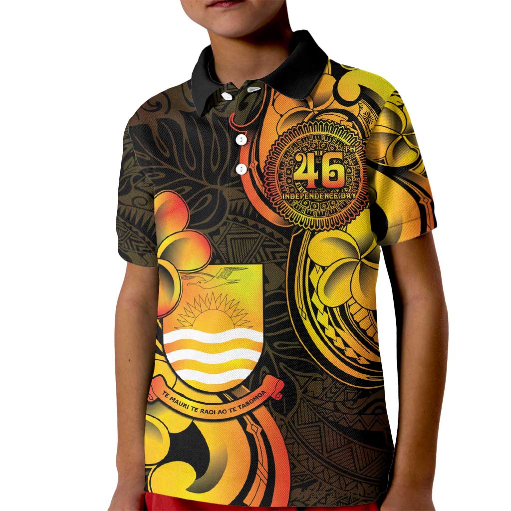 Personalised Kiribati Independence Day Kid Polo Shirt 46th Anniversary