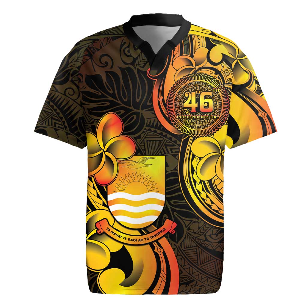 Personalised Kiribati Independence Day Rugby Jersey 46th Anniversary LT05 Yellow - Polynesian Pride