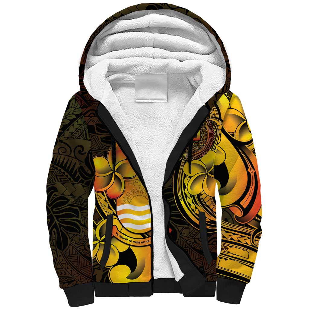 Personalised Kiribati Independence Day Sherpa Hoodie 46th Anniversary LT05 Unisex Yellow - Polynesian Pride