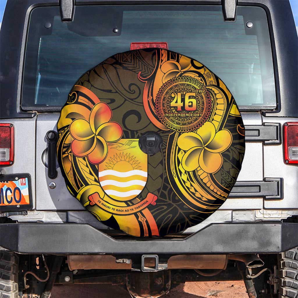 Personalised Kiribati Independence Day Spare Tire Cover 46th Anniversary