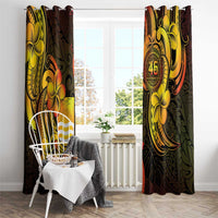 Personalised Kiribati Independence Day Window Curtain 46th Anniversary