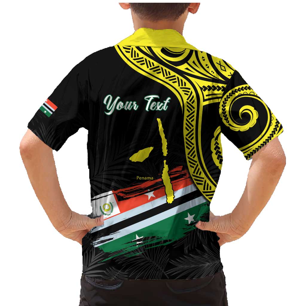 Personalised Vanuatu Penama Day Family Matching Mermaid Dress and Hawaiian Shirt Grunge Flag Style LT05 - Polynesian Pride