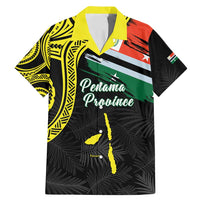 Personalised Vanuatu Penama Day Family Matching Mermaid Dress and Hawaiian Shirt Grunge Flag Style LT05 Dad's Shirt - Short Sleeve Black - Polynesian Pride