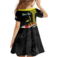 Personalised Vanuatu Penama Day Family Matching Off Shoulder Maxi Dress and Hawaiian Shirt Grunge Flag Style LT05 - Polynesian Pride