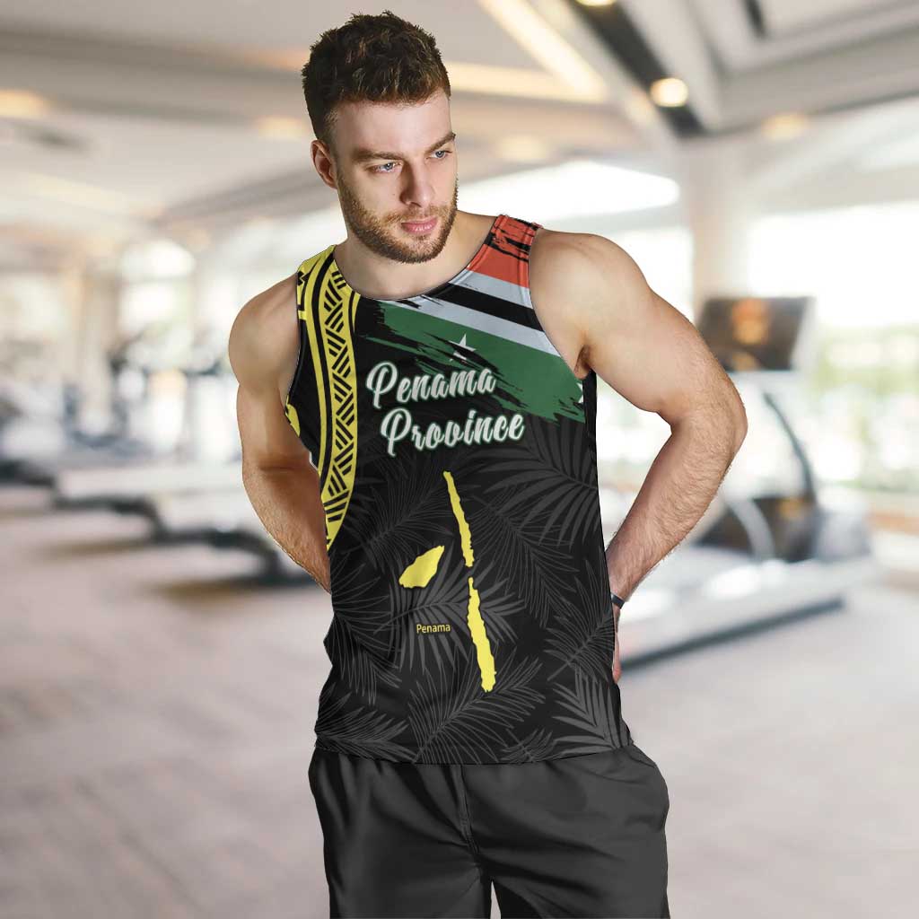 Personalised Vanuatu Penama Day Men Tank Top Grunge Flag Style - Polynesian Pride