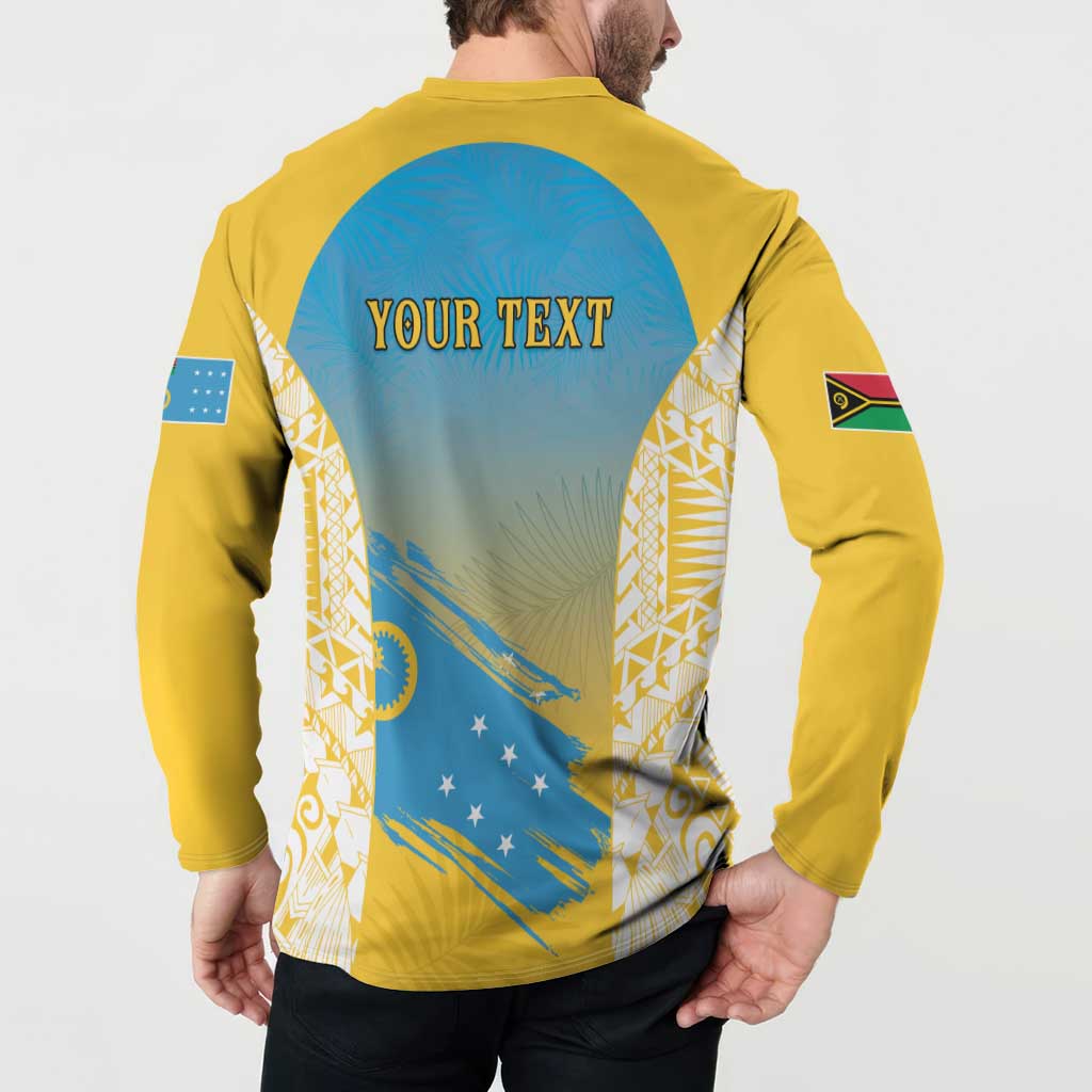 Personalised Vanuatu Sanma Day Button Sweatshirt Special Style - Polynesian Pride