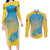 Personalised Vanuatu Sanma Day Couples Matching Long Sleeve Bodycon Dress and Long Sleeve Button Shirt Special Style - Polynesian Pride