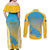 Personalised Vanuatu Sanma Day Couples Matching Off Shoulder Maxi Dress and Long Sleeve Button Shirt Special Style - Polynesian Pride
