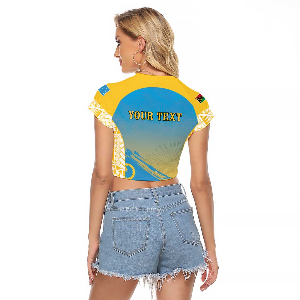 Personalised Vanuatu Sanma Day Raglan Cropped T Shirt Special Style - Polynesian Pride
