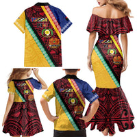 Love Torba PNG Day Family Matching Mermaid Dress and Hawaiian Shirt Together We Grow LT05 - Polynesian Pride
