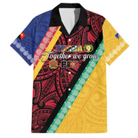 Love Torba PNG Day Family Matching Off The Shoulder Long Sleeve Dress and Hawaiian Shirt Together We Grow LT05 Dad's Shirt - Short Sleeve Colorful - Polynesian Pride