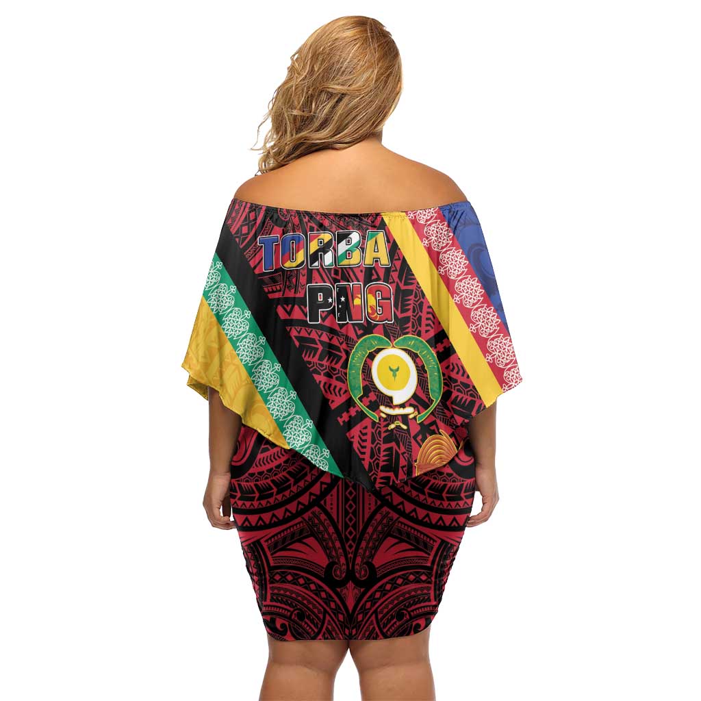 Love Torba PNG Day Family Matching Off Shoulder Short Dress and Hawaiian Shirt Together We Grow LT05 - Polynesian Pride