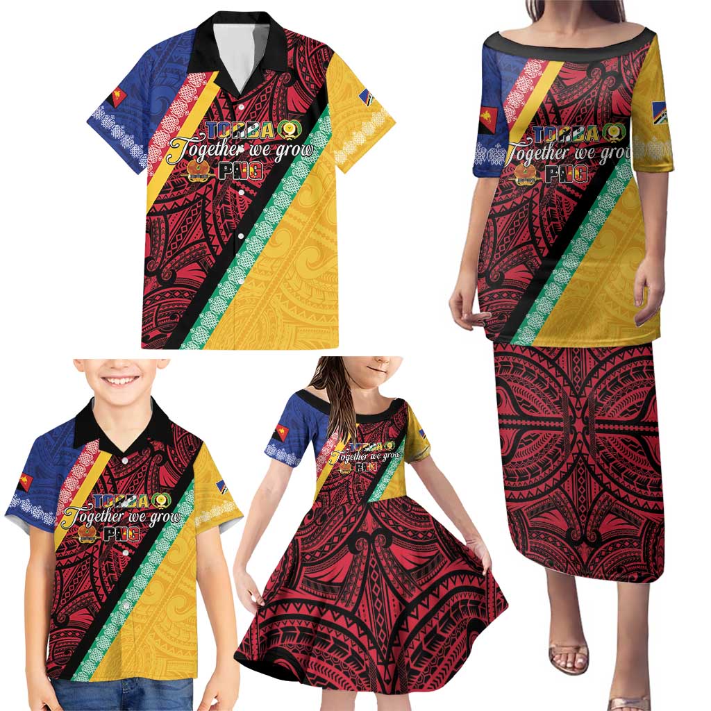 Love Torba PNG Day Family Matching Puletasi and Hawaiian Shirt Together We Grow LT05 - Polynesian Pride