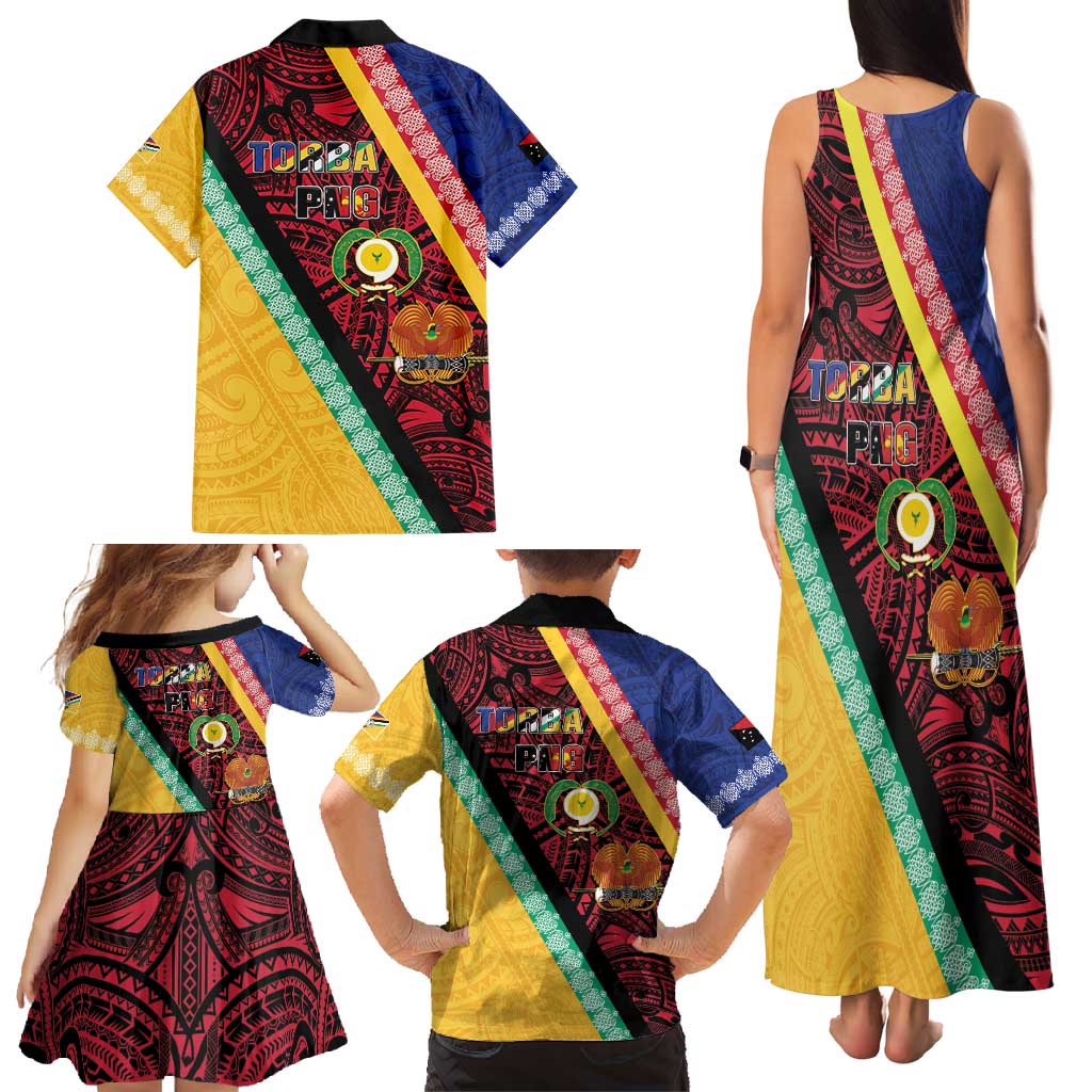 Love Torba PNG Day Family Matching Tank Maxi Dress and Hawaiian Shirt Together We Grow LT05 - Polynesian Pride