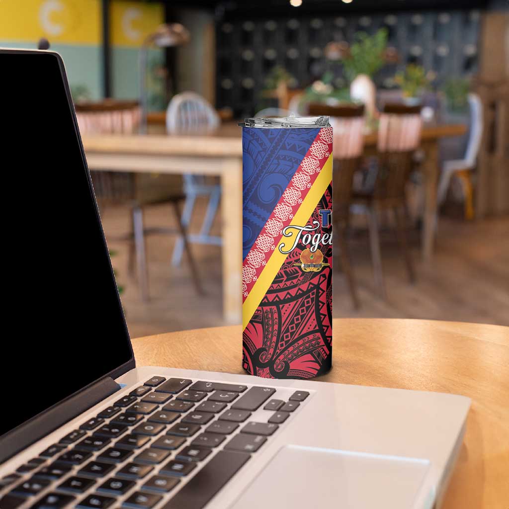 Love Torba PNG Day Skinny Tumbler Together We Grow - Polynesian Pride