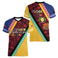 Love Torba PNG Day Women V-Neck T-Shirt Together We Grow - Polynesian Pride